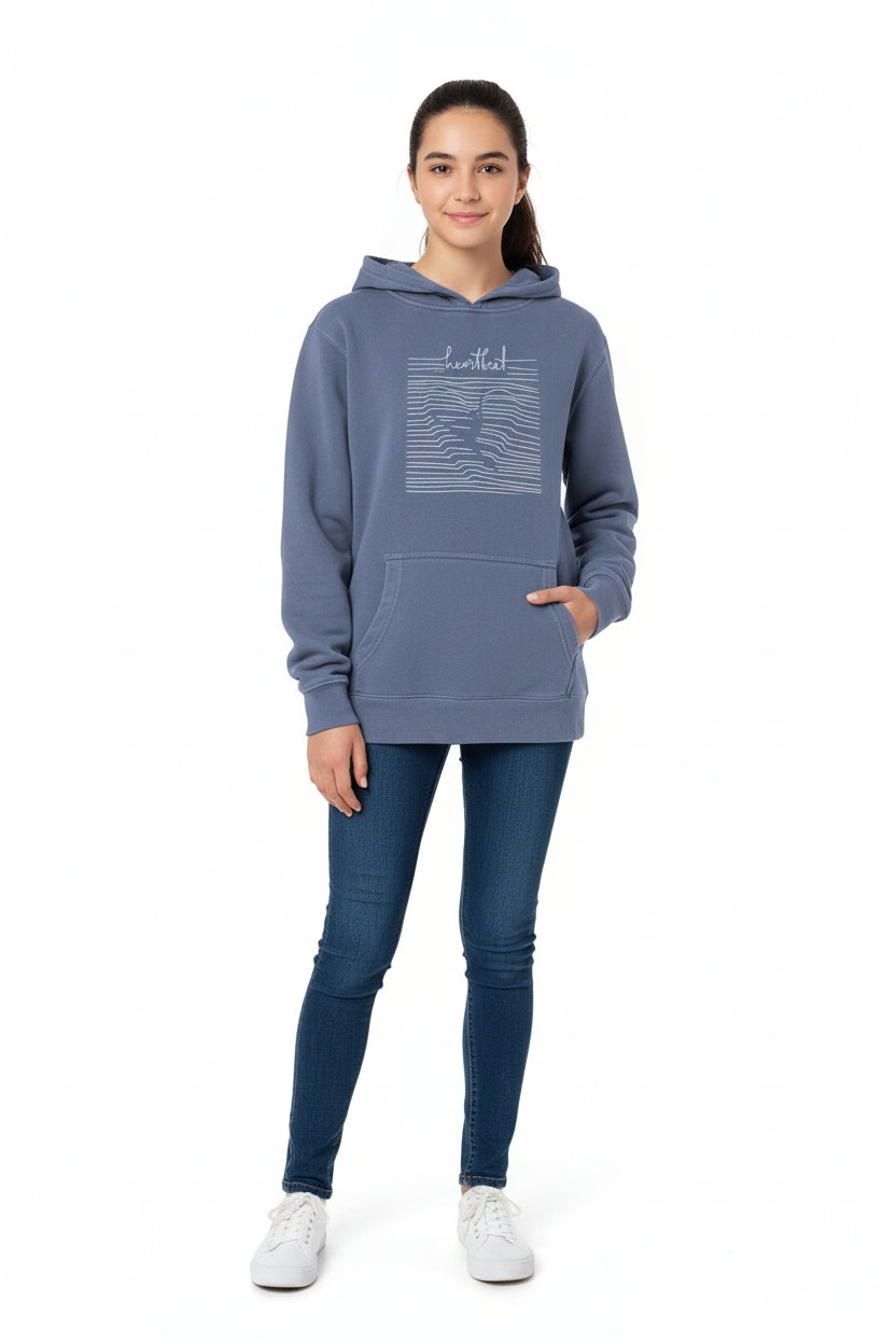 Youth  Pigment-Dyed Hoodie - heartbeat