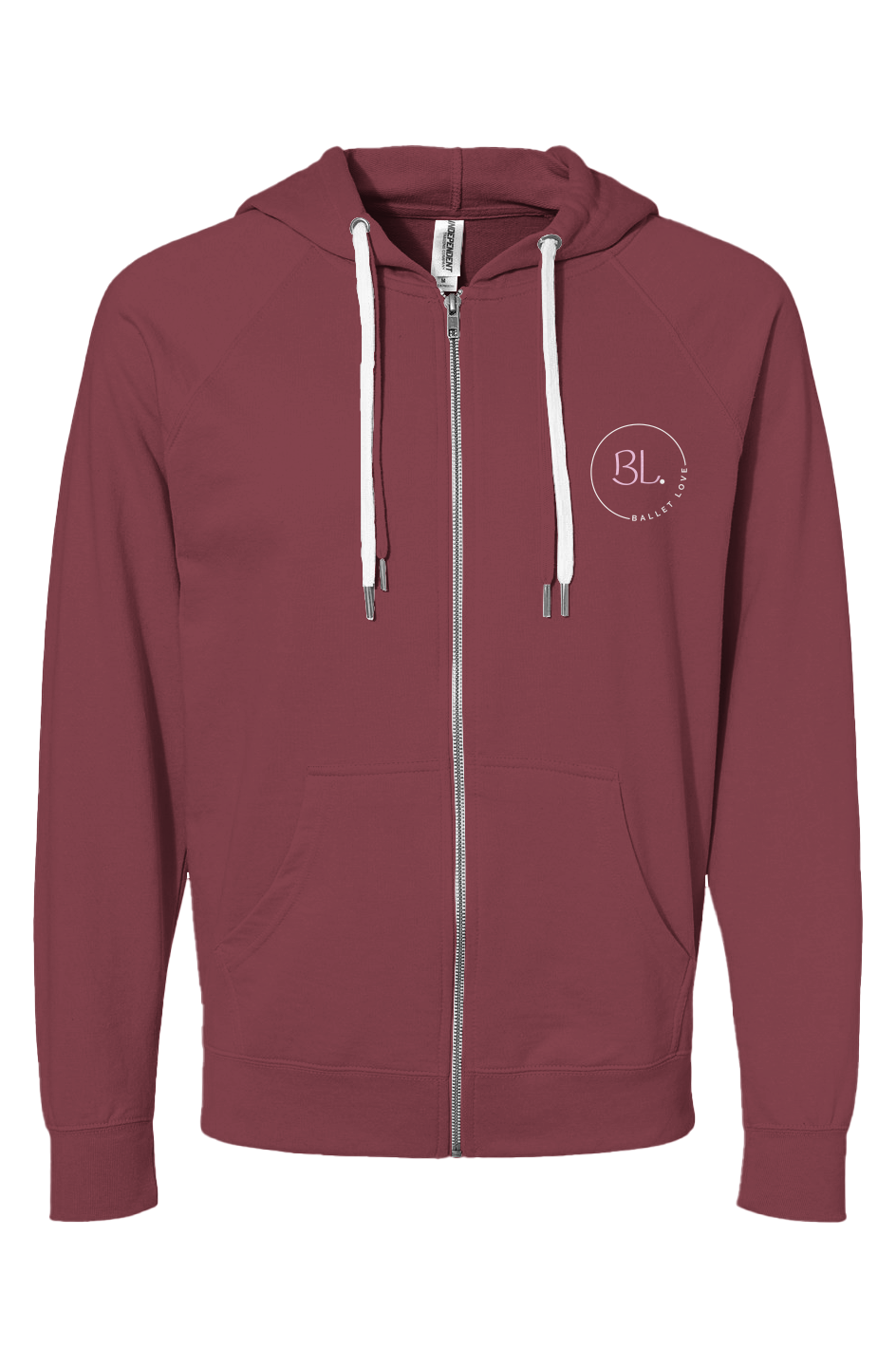 Icon Loopback Terry Zip Hoodie - Ballet Love