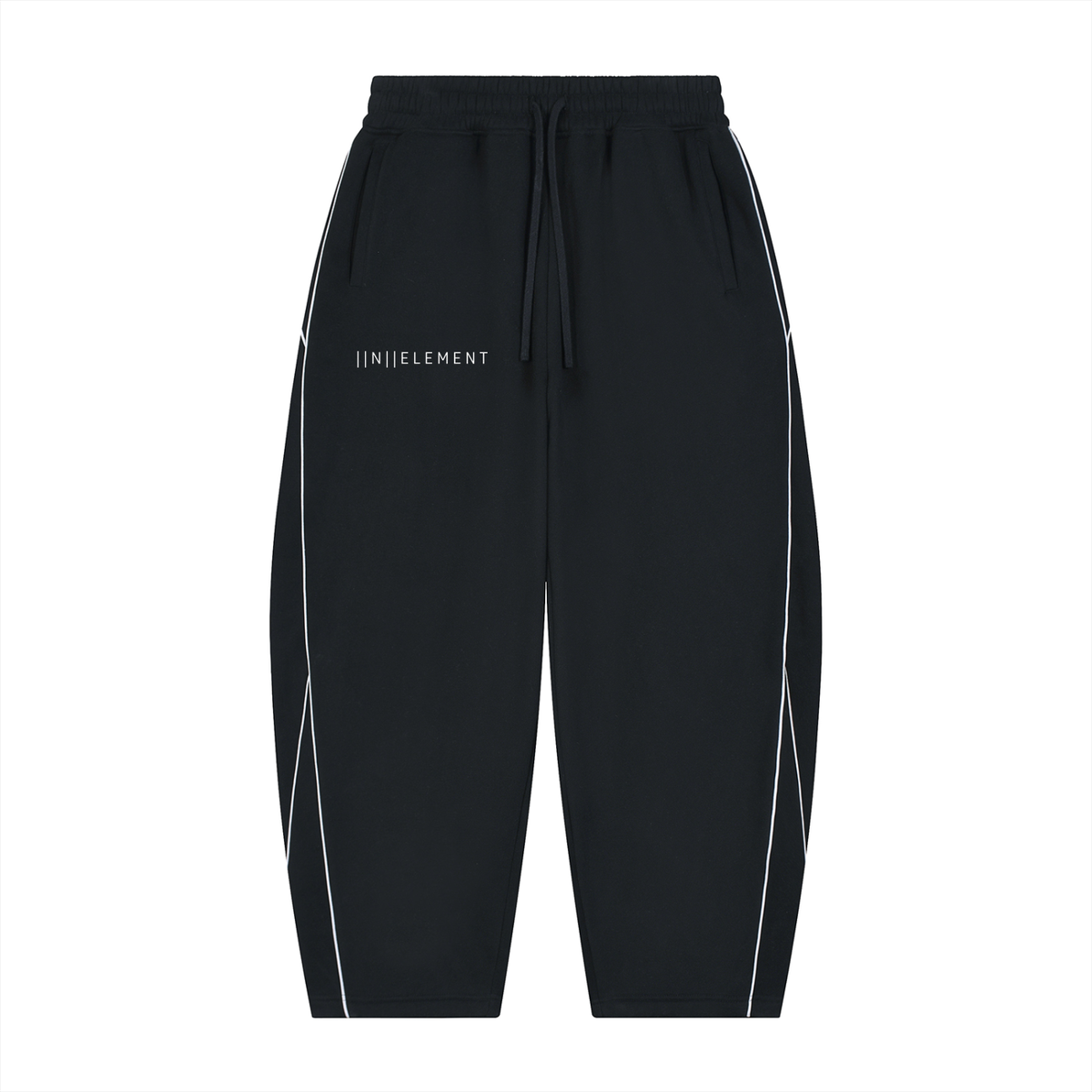 Unisex Piping Fleece Barrel Leg Sweatpants