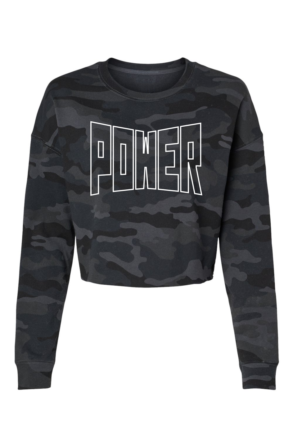  PWD Lightweight Camo Cropped Crew Power