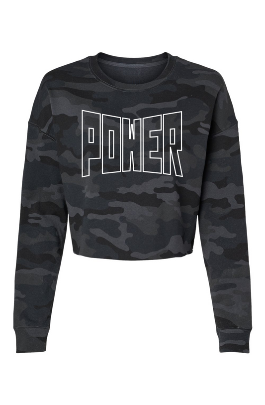  PWD Lightweight Camo Cropped Crew Power