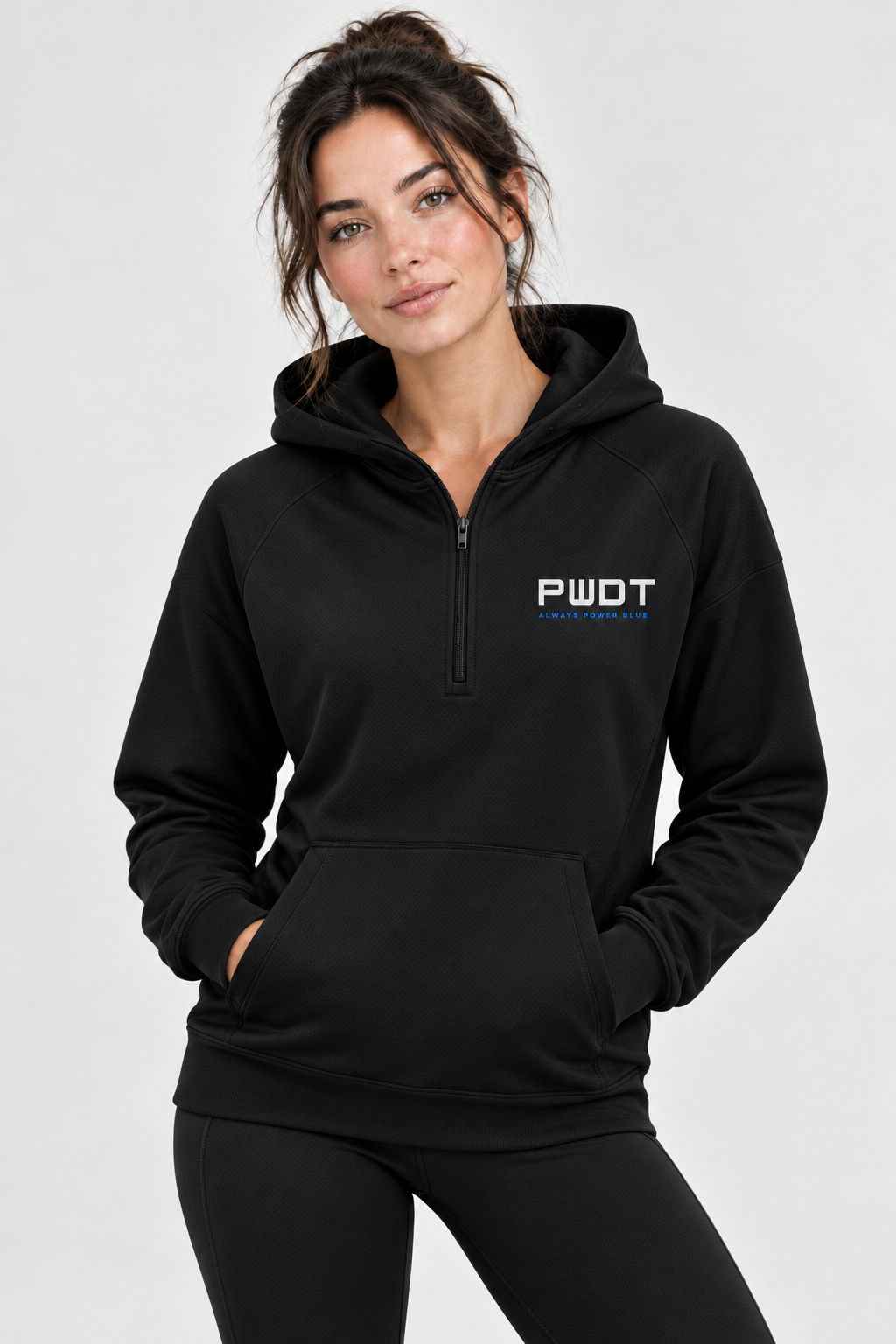 (PWD) Women’s Stretch 1/2 Zip Sport Hoodie