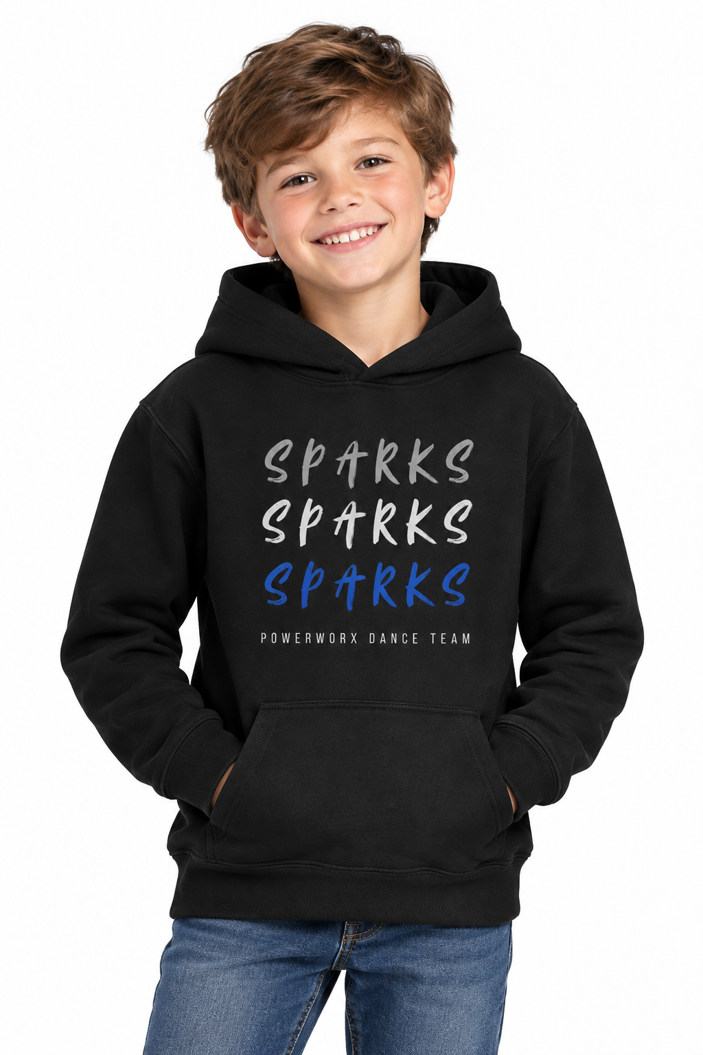 (PWD) Youth Sport Fleece Hooded Pullover SPARKS