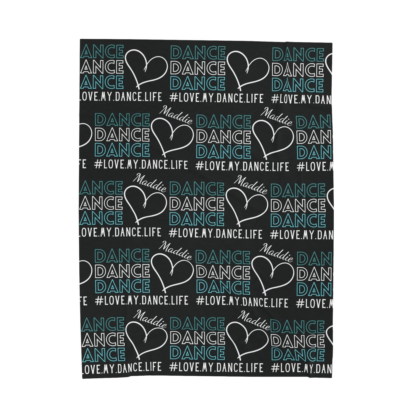 Dance plush blanket (blk)|dancer gift| perfect for snuggles| love dance blanket for dancer