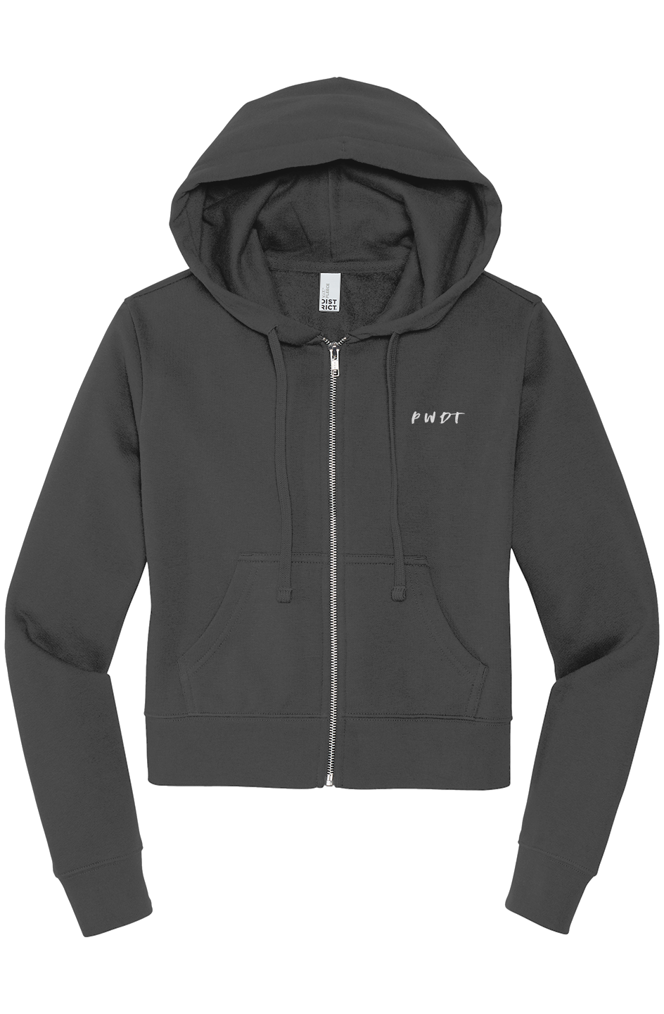 District Womens Zip Hoodie embroidery