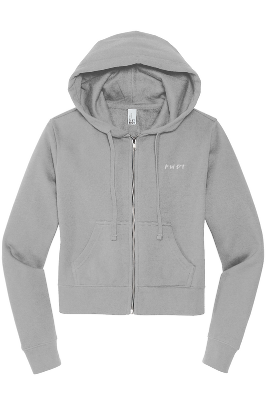 District Womens Zip Hoodie embroidery