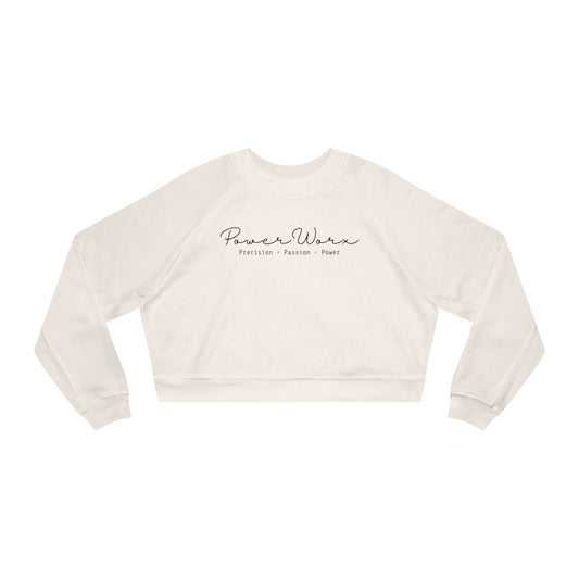 PWD | Women's Fleece lightweight Cropped Pullover | Script