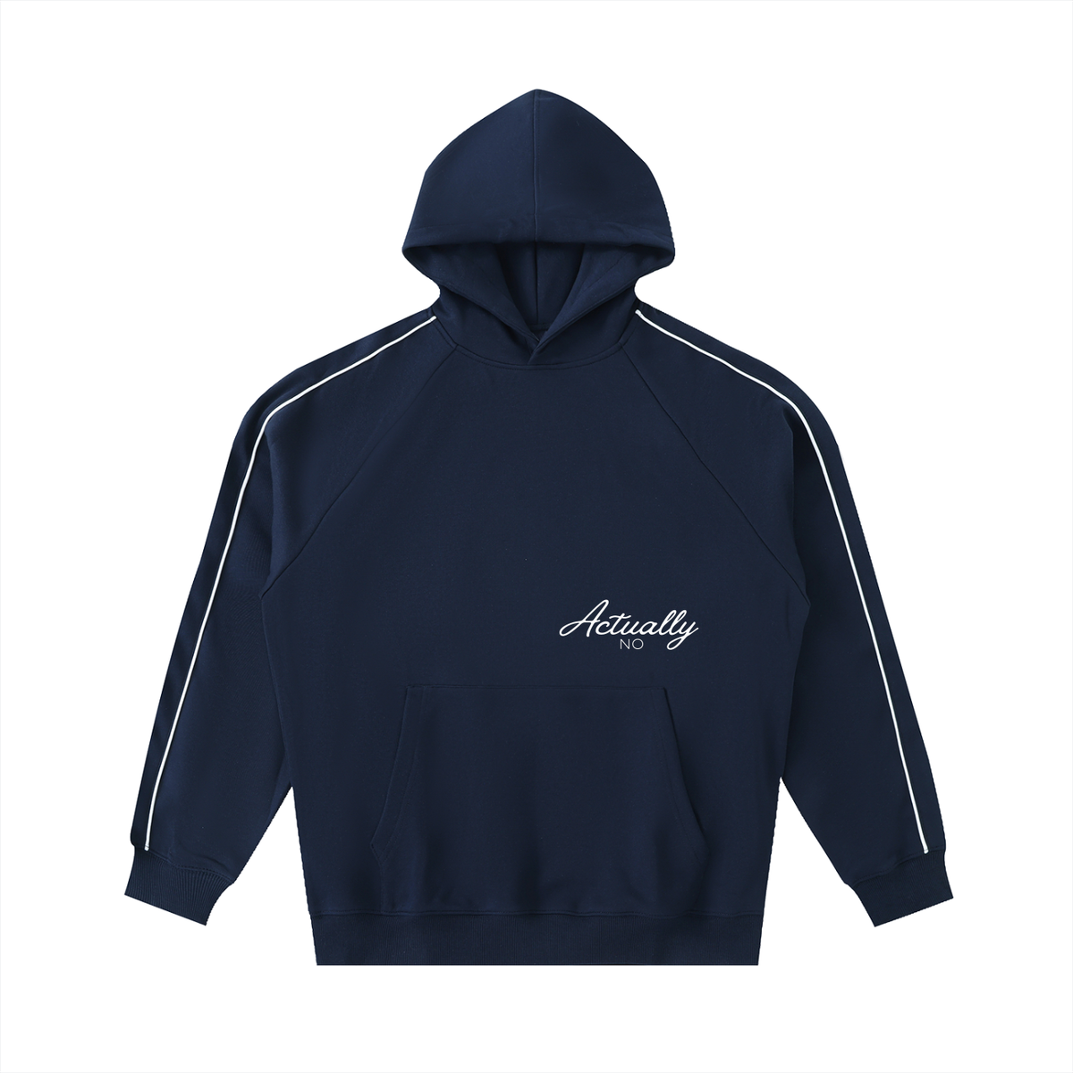 Contrast Piping Raglan Hoodie