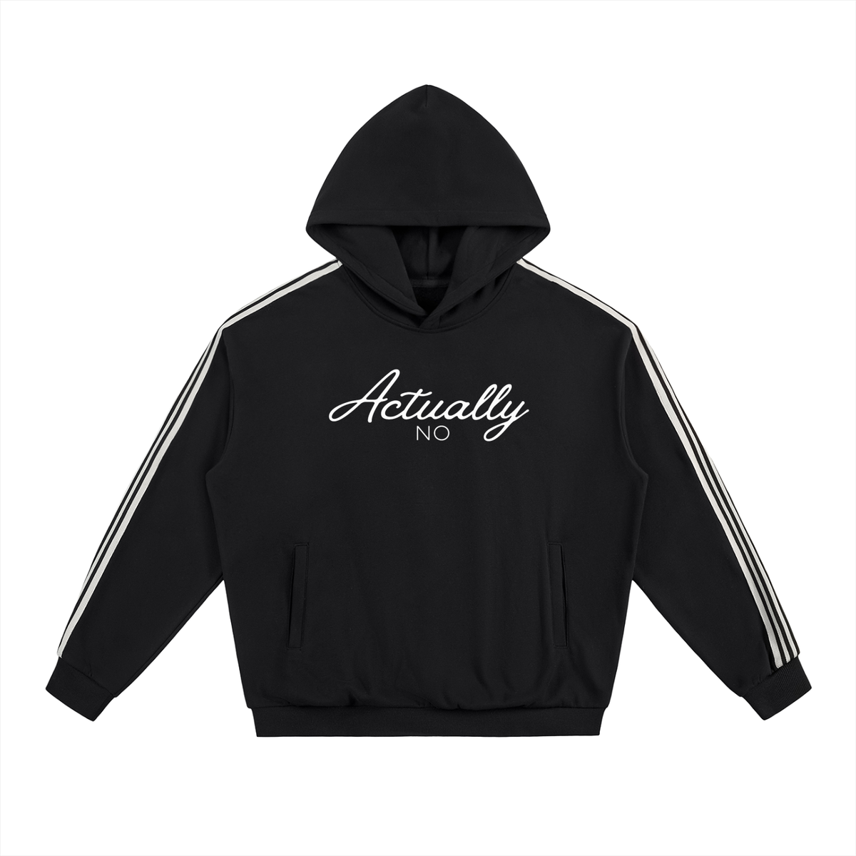 Side Stripe Drop-Shoulder Hoodie