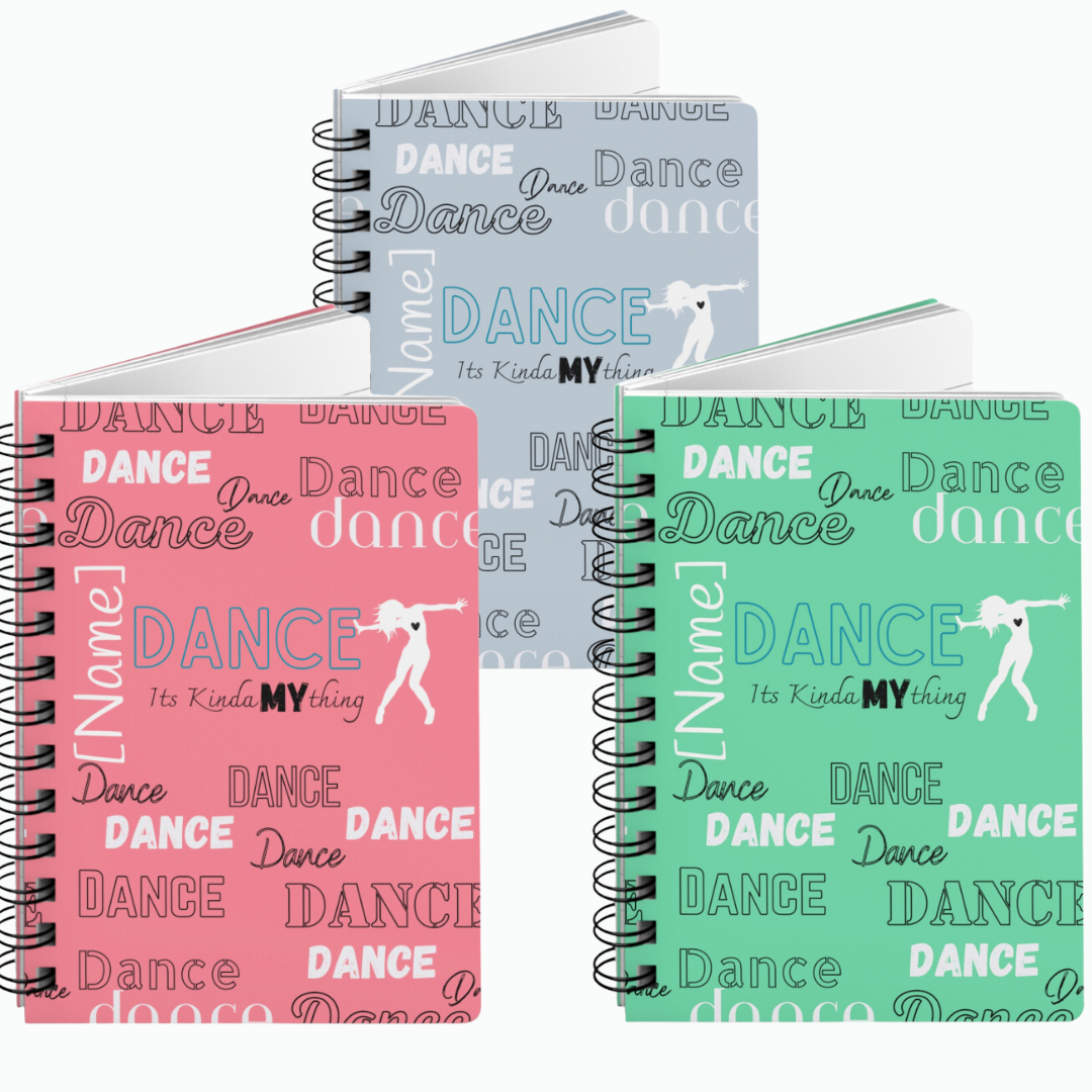 Notebook:: Small personalized spiral dance journal