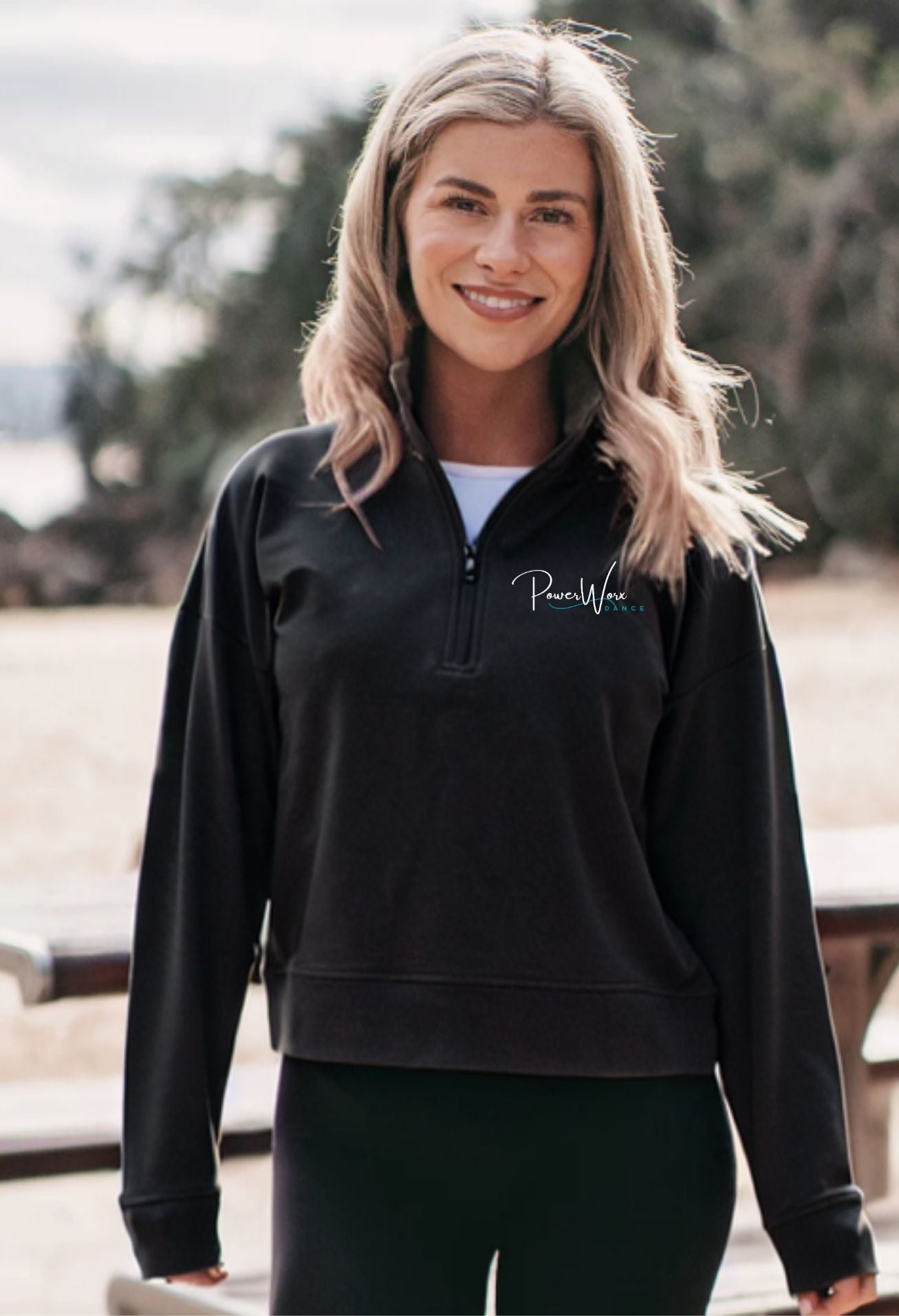 PWD| Womens Perform Embroidered Quarter Zip_PWDance