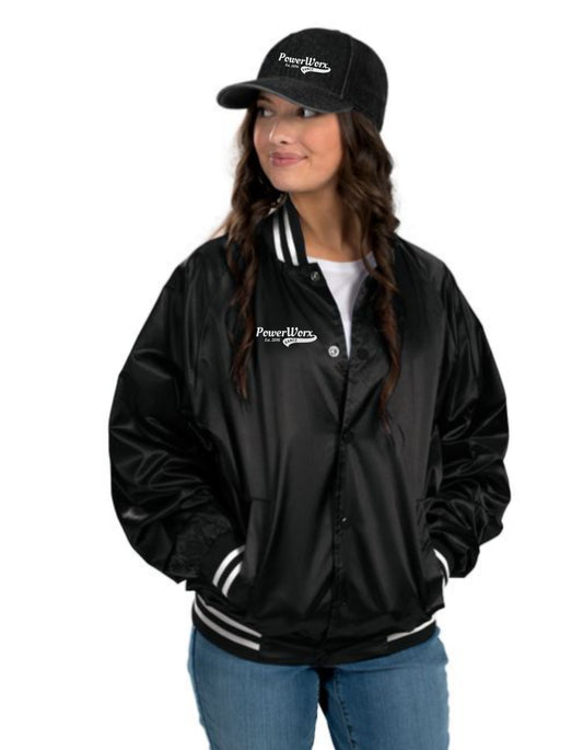 PWD| Adult Unisex Jacket , Satin Varsity  | game day