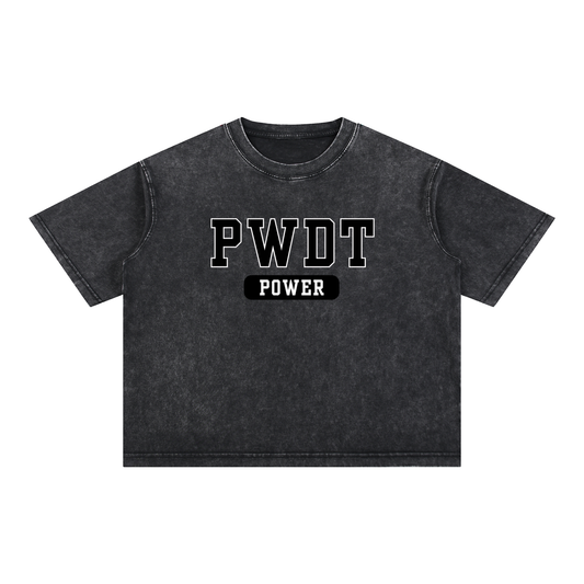 (PWD) Unisex Mineral Wash Boxy Cotton T-Shirt
