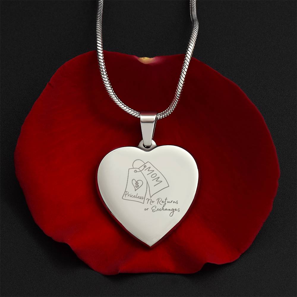 Keepsakes:: Artistree Heart Engraved Necklace-Mom, Priceless