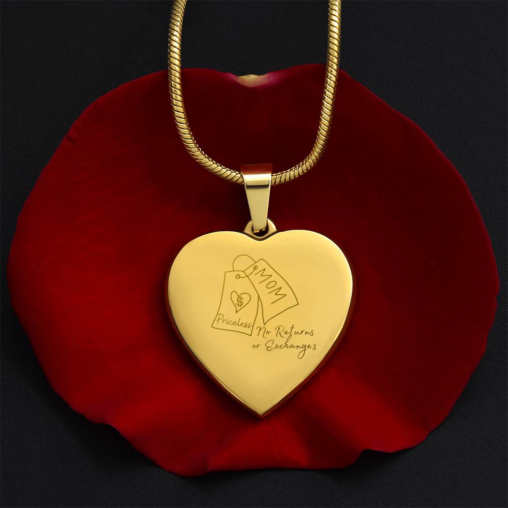 Keepsakes:: Artistree Heart Engraved Necklace-Mom, Priceless