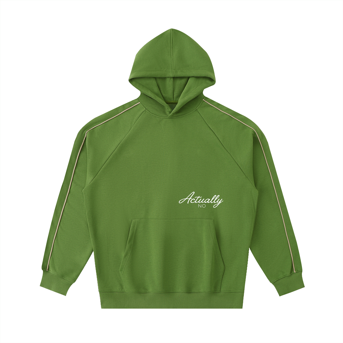 Contrast Piping Raglan Hoodie