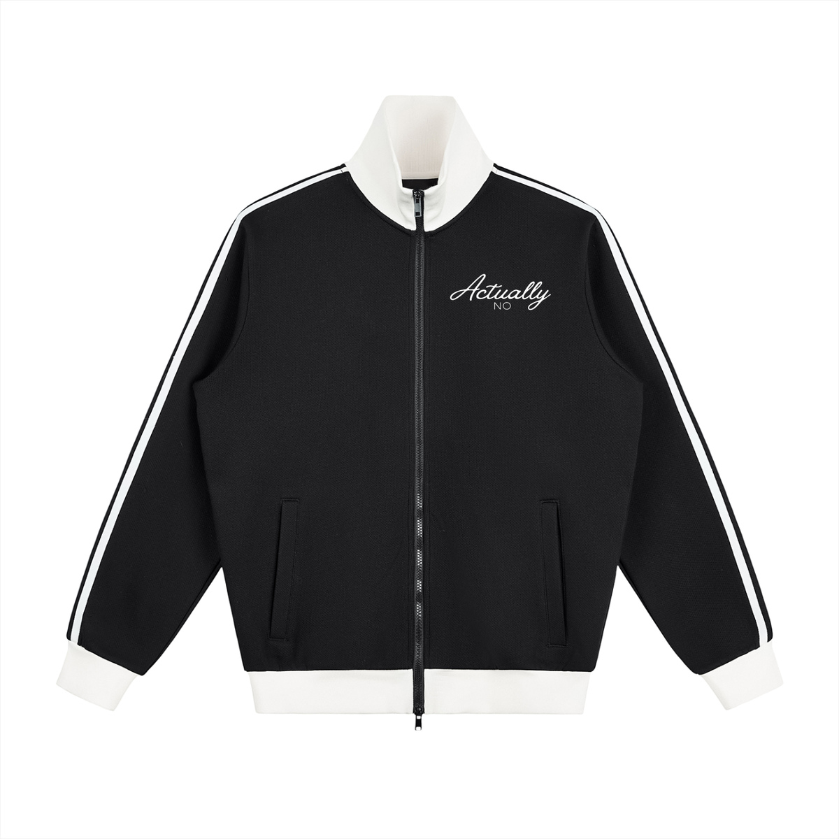 Contrast Side Stripe Fleece Track Jacket