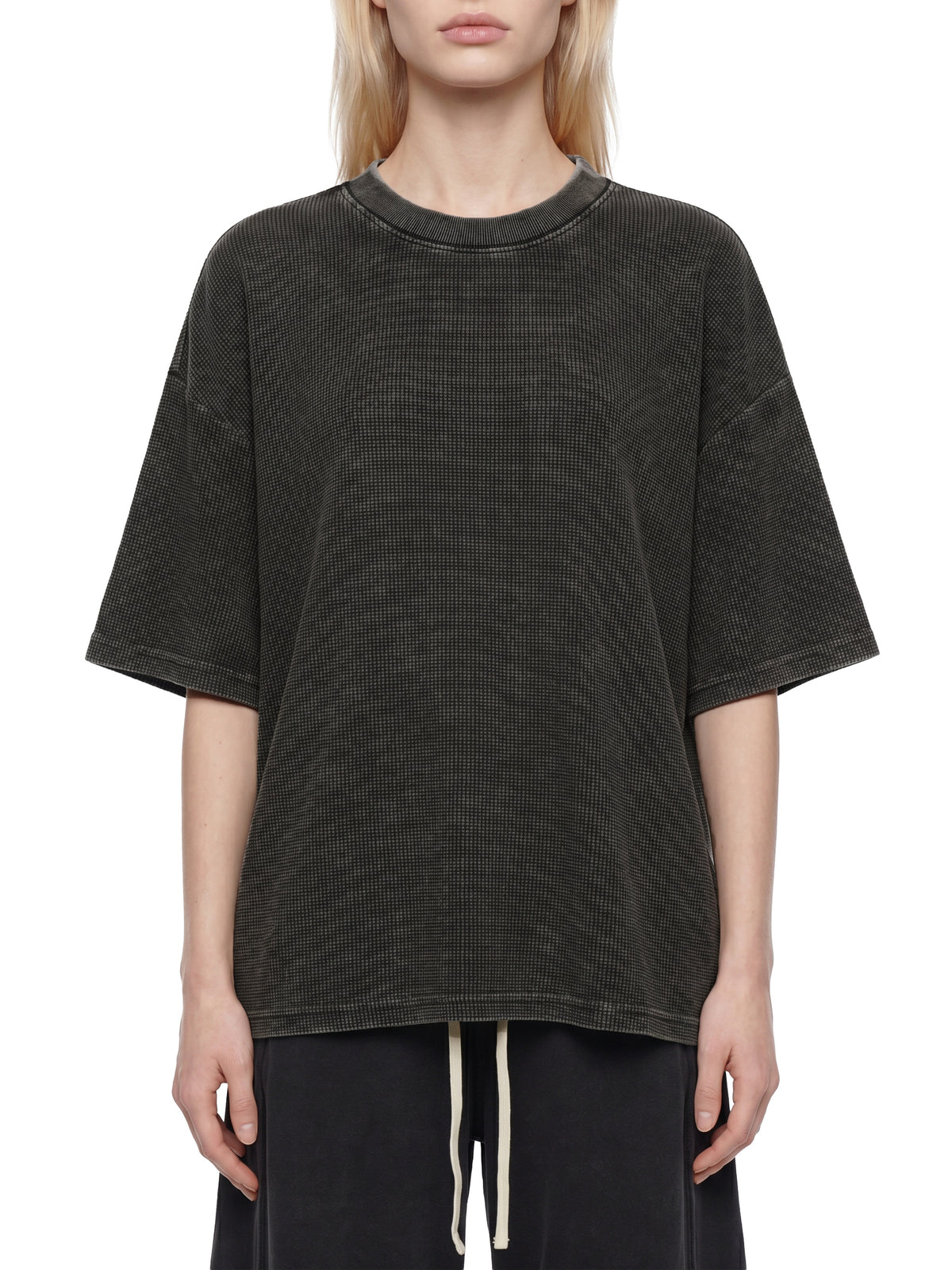 (PWD) Textured Waffle Washed Boxy T-Shirt