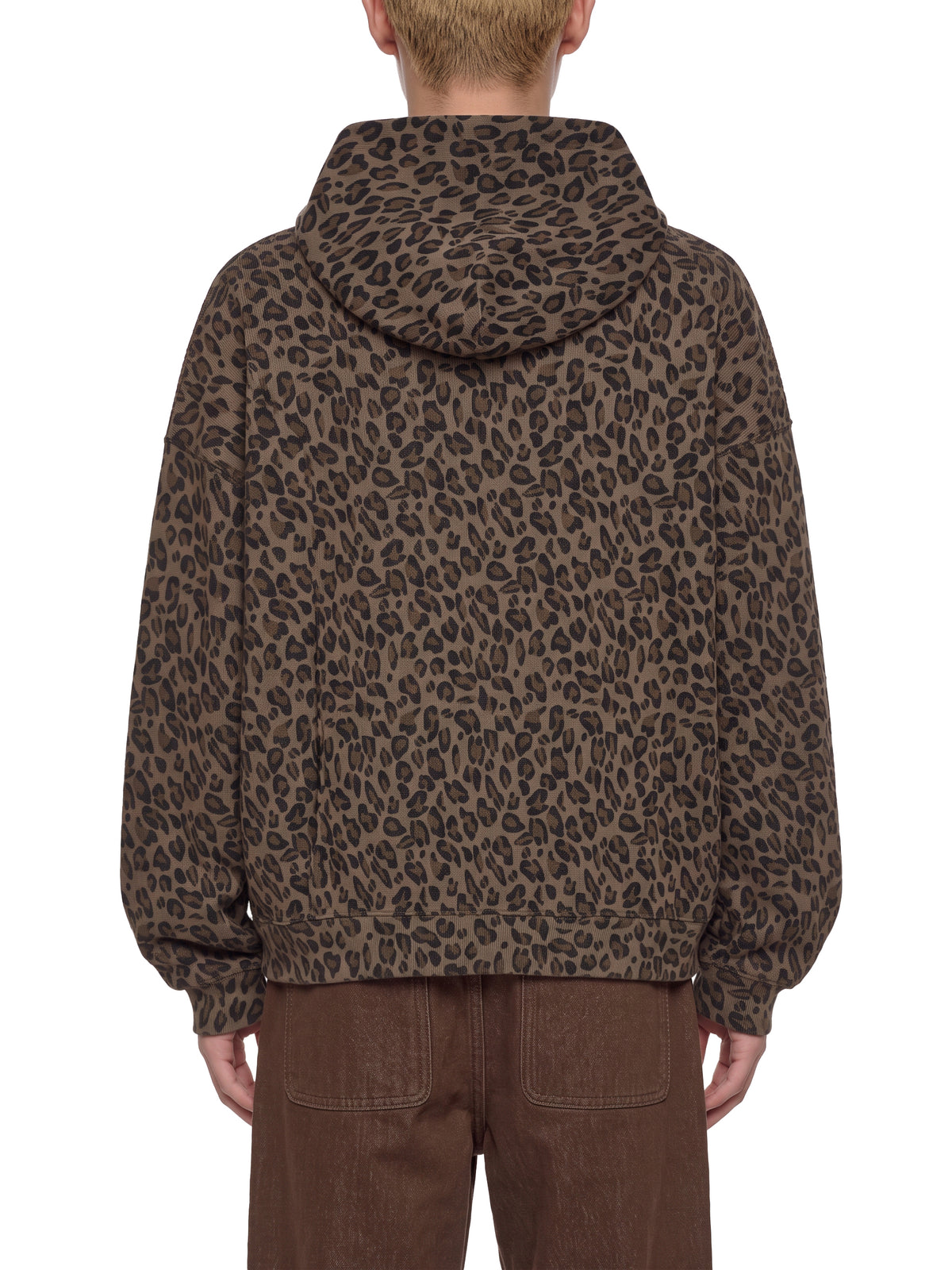 N||Element Unisex Boxy Leopard Print Hoodie