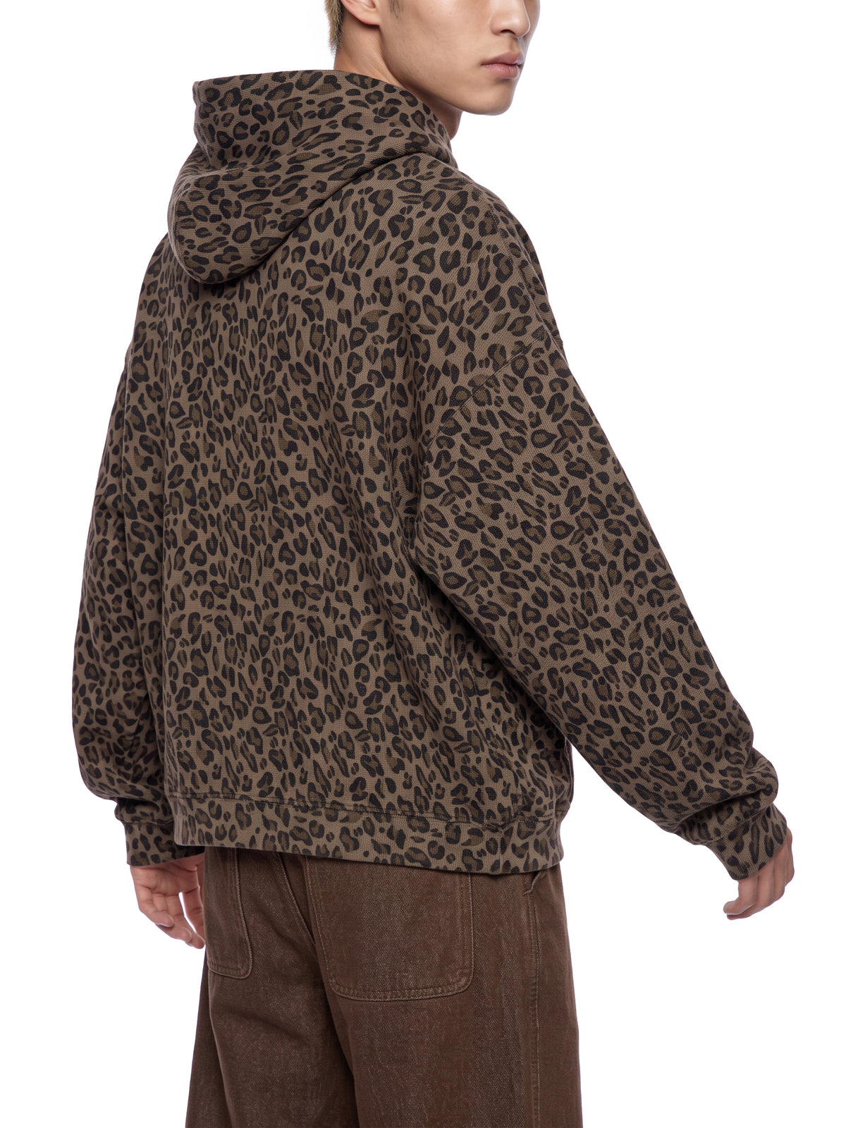 N||Element Unisex Boxy Leopard Print Hoodie
