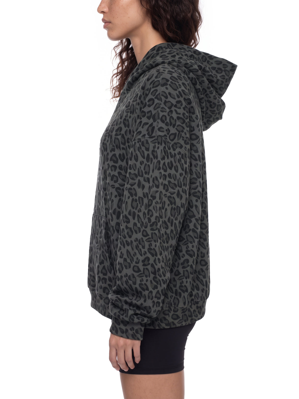 N||Element Unisex Boxy Leopard Print Hoodie