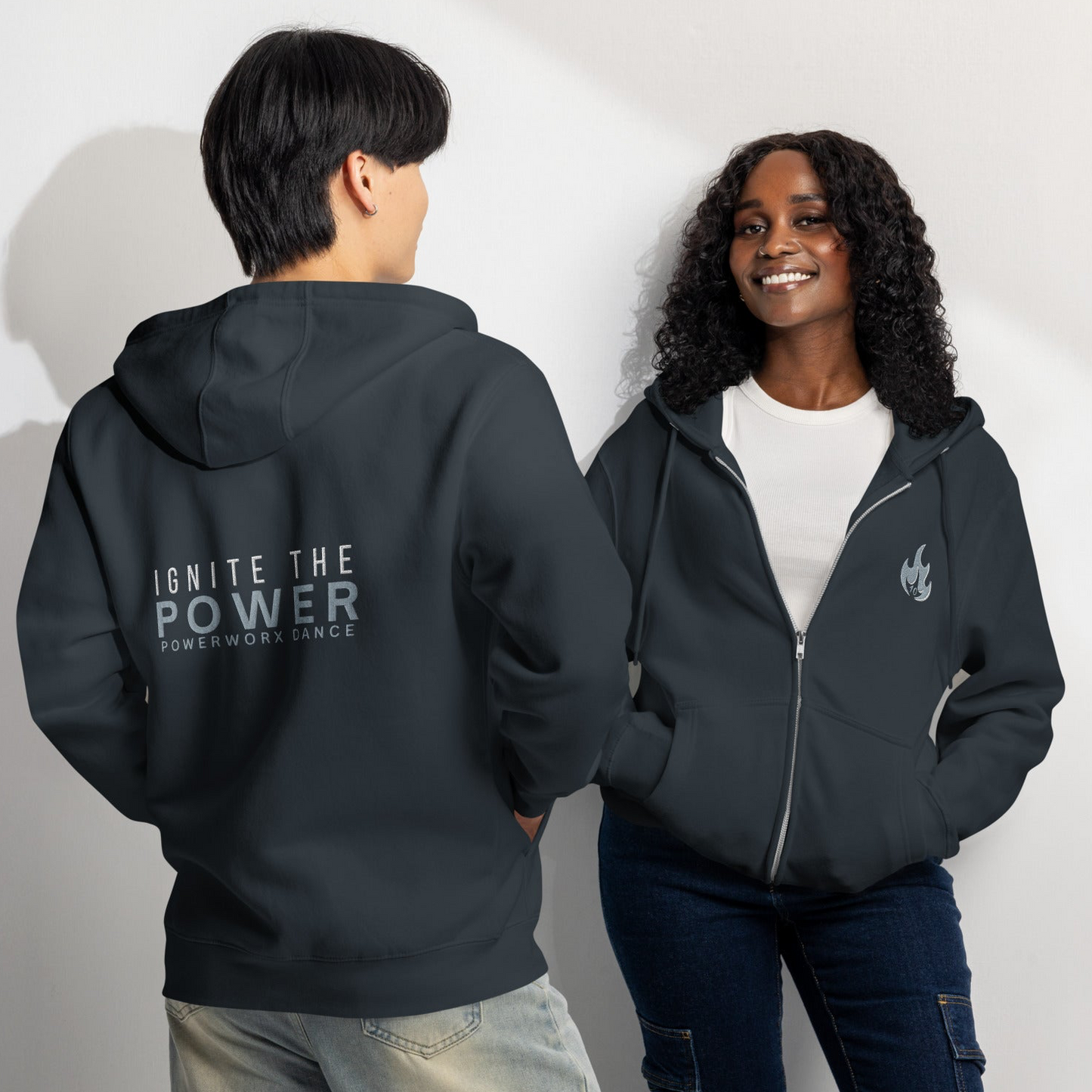 PWD| Embroidered Premium full zip hoodie - Power