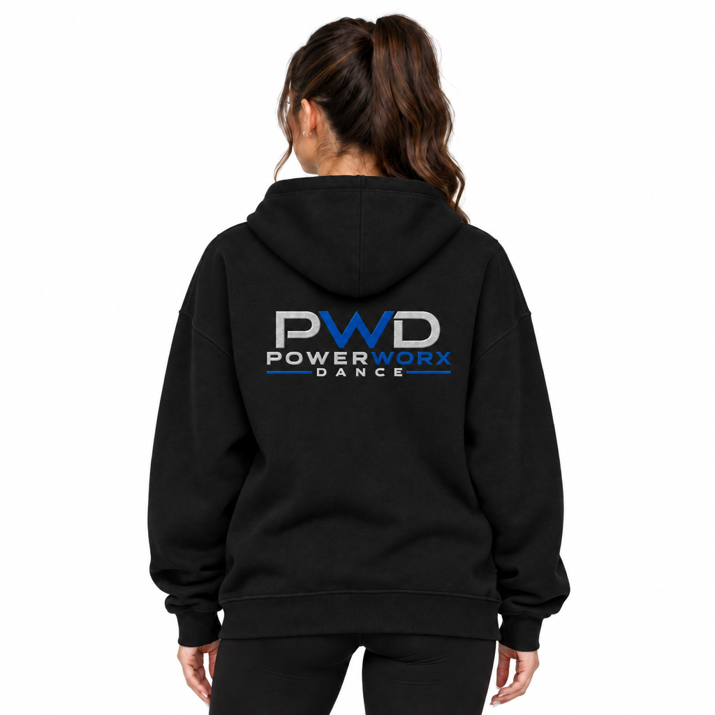 (PWD) Unisex Premium full zip hoodie- embroidery