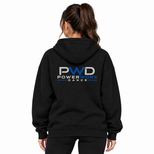 (PWD) Unisex Premium full zip hoodie- embroidery