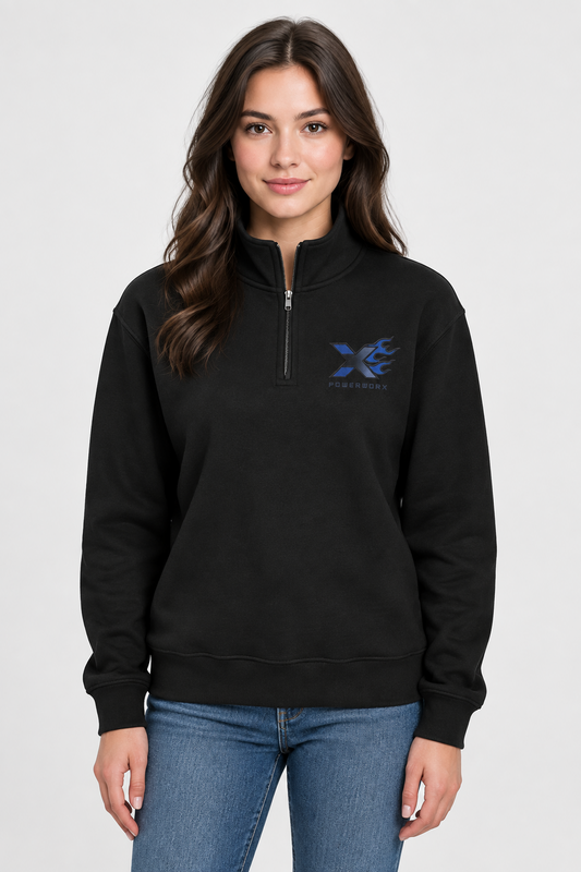 (PWD)  Premium 1/4 Zip Sweatshirt - X- Embroidery