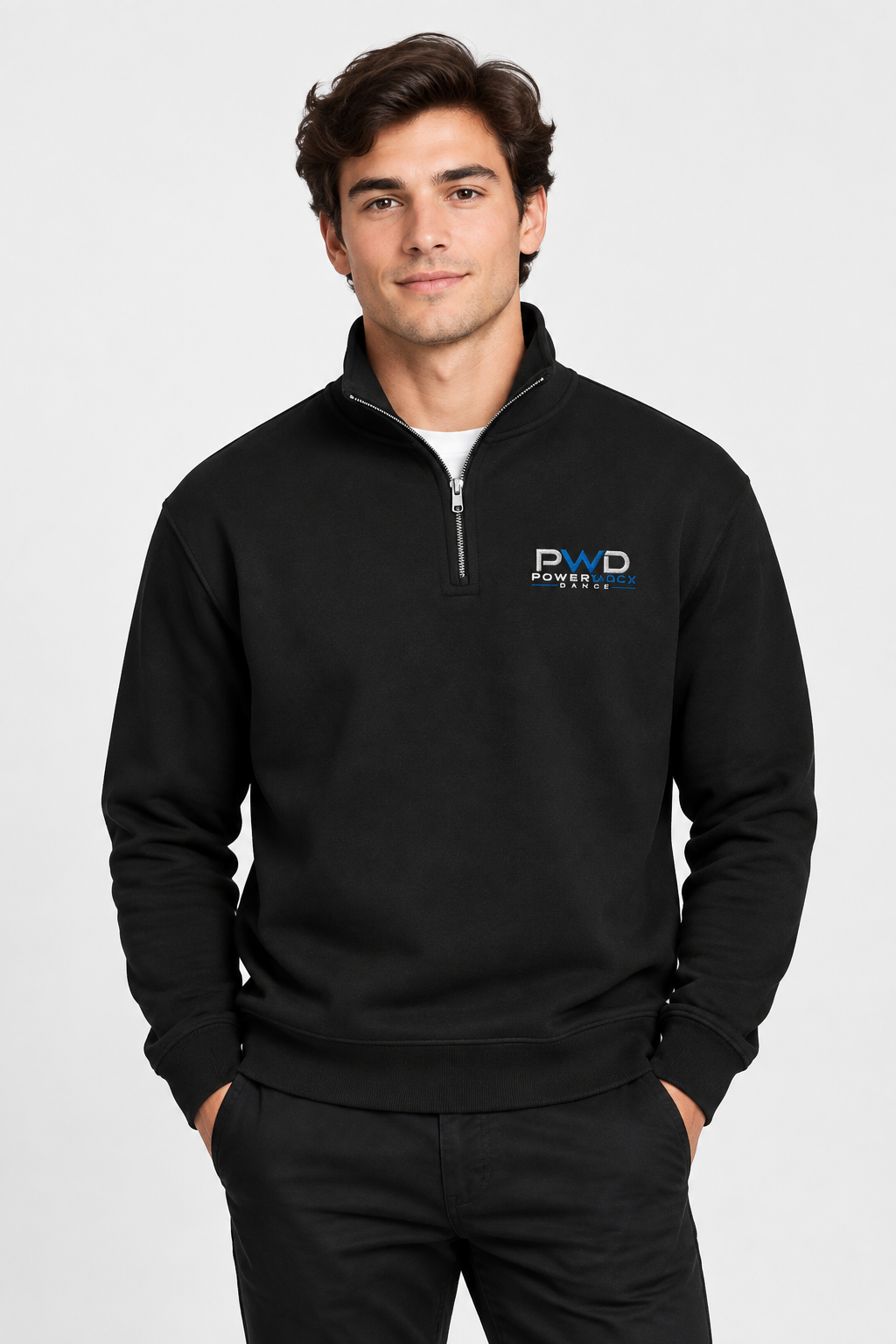 (PWD) Unisex Premium 1/4 Zip Sweatshirt - embroidered - Personalize