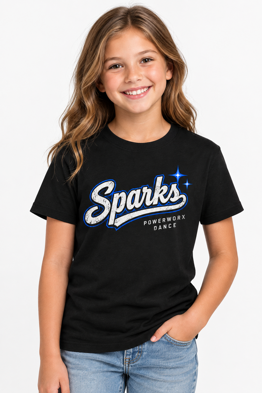 (PWD) Youth Short Sleeve T-Shirt SPARKS ath