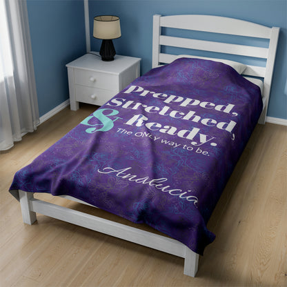 Rosalee:: Personalized Prepped and Ready Blanket - purple