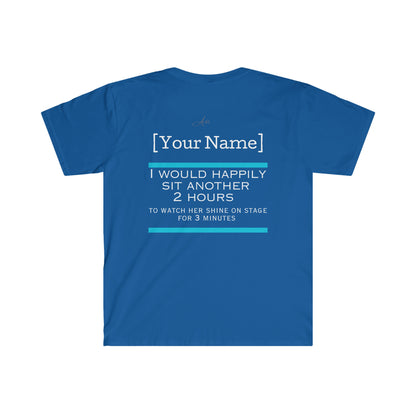 Dance grandparent :: adult t shirt | Personalized| gladly sit blue